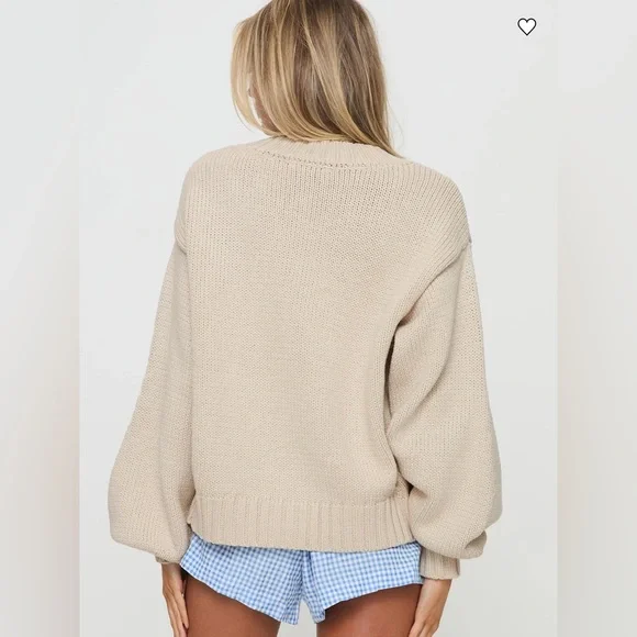 Princess Polly Edern Cardigan Cream - Picture 3 of 5